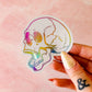 Holographic Rainbow Skull Sticker, 2.6 x 3 in.