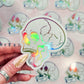 Holographic Rainbow Skull Sticker, 2.6 x 3 in.