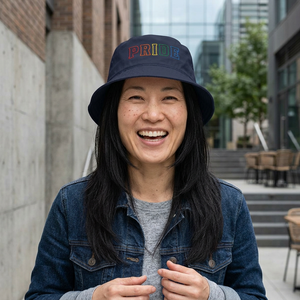 Bespattered Facade Rainbow LGBTQ+ Pride Embroidered Bucket Hat