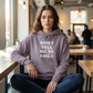 Glitter Print "Don't Tell Me To Smile" Oversized Fleece Hoodie