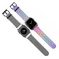 Bespattered Facade Rainbow Leopard Faux-Leather Smart Watch Band