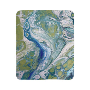 Bespattered Facade Sea Turtle Fleece Sherpa Blanket | 2 Colors & Sizes