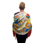 Delaunay Portuguese Woman Silk Blend Shawl – Lightweight Dressy Wrap for Women