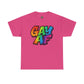 Pride Graphic Tee, Vibrant Gay AF Cotton T-Shirt, LGBTQ+ Celebration Wear, Fun Gift for Friends, Festival Fashion