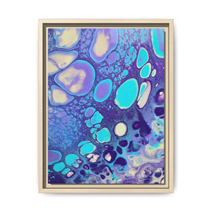 Bespattered Facade Fluid Art Abstract Painting Framed Canvas Art Print | 4 Frame Colors | Multiple Sizes