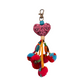 Hearts Pom Pom Zipper Pull Multicolor Tassel (Pink) - Thailand