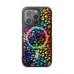Bespattered Facade Rainbow Paint Splatter Leopard MagSafe Clear Impact Cases