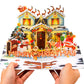 Decorated House Pop Up Christmas Card
