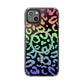 Bespattered Facade Bright Rainbow Leopard MagSafe Clear Impact Case