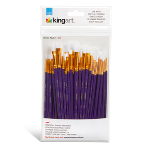 Studio White Nylon Brush Set - 30 Pieces