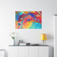 Bespattered Facade Rainbow Galaxy Stretched Matte Canvas Art Prints | Multiple Sizes