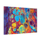 Bespattered Facade Fluid Art Abstract Painting Stretched Matte Canvas Art Prints | Multiple Sizes