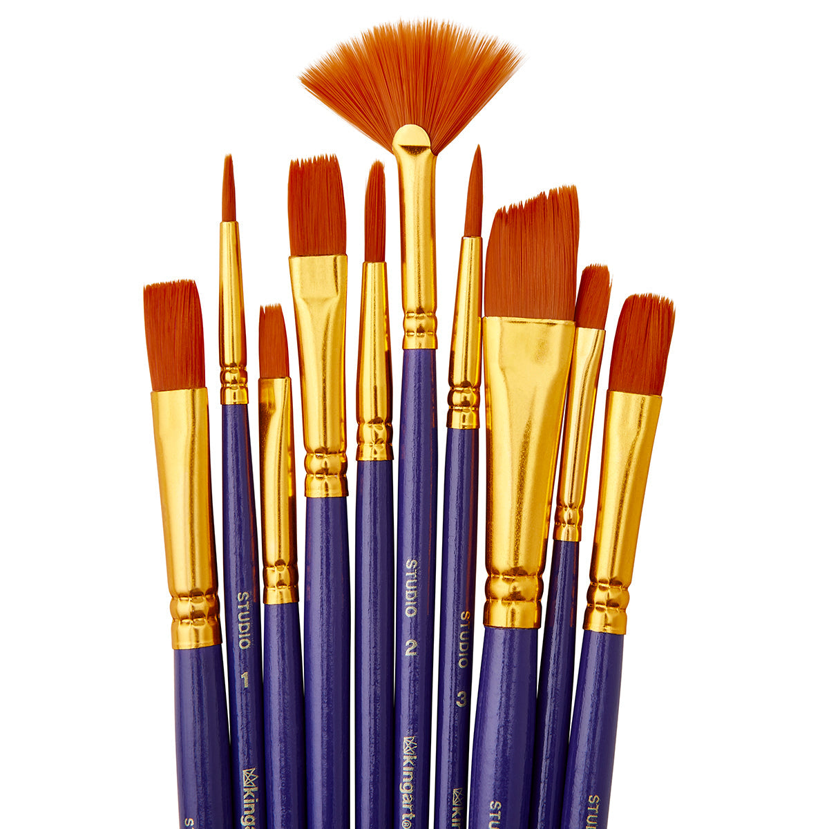 Studio Golden Nylon Brush Set - 10 Pieces