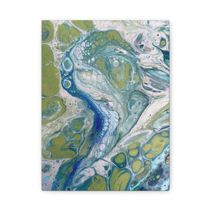 Bespattered Facade Fluid Art Abstract Painting Stretched Matte Canvas Art Prints | Multiple Sizes