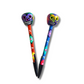 Hand-Painted Sugar Skull Ceramic Floral Pen - Unique Mexican Design - Mexico