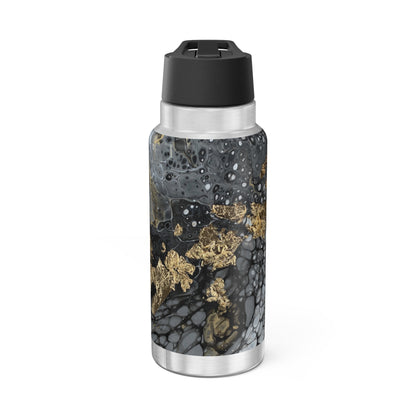 Bespattered Facade You're Golden Insulated Gator Flip-Top Stainless-Steel Tumbler 32oz