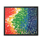 Bespattered Facade Rainbow Seaside Framed Canvas Art Print | 3 Frame Colors | Multiple Sizes