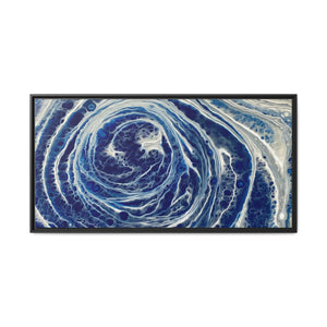 Bespattered Facade Fluid Art Abstract Painting Framed Canvas Art Print | 3 Frame Colors | Multiple Sizes