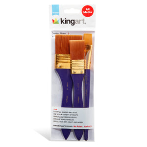 Studio Golden Nylon Brush Set - 3 Pieces