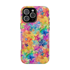 Bespattered Facade Rainbow Stars Impact-Resistant Case