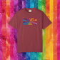 Bespattered Facade Rainbow Cheers Queers Colorful LGBTQ+ Pride Premium Unisex Comfort Colors Garment Dyed 100% Cotton T-Shirt