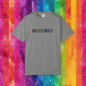 Bespattered Facade Rainbow Indoorsy Colorful Premium Unisex Comfort Colors Garment Dyed 100% Cotton T-Shirt