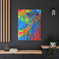 Bespattered Facade Fluid Art Abstract Painting Stretched Matte Canvas Art Prints | Multiple Sizes