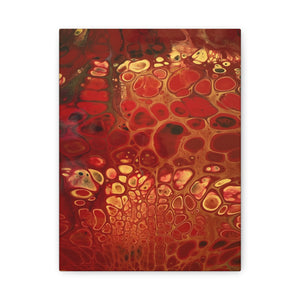 Bespattered Facade Fluid Art Abstract Painting Stretched Matte Canvas Art Prints | Multiple Sizes