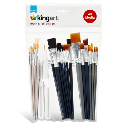 Studio Brush & Tool Set – 35 Pieces