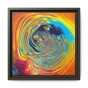 Bespattered Facade Fluid Art Abstract Painting Framed Canvas Art Print | 4 Frame Colors | Multiple Sizes