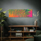 Bespattered Facade Neon Puddle Stretched Matte Canvas Art Prints | Multiple Sizes