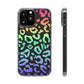 Bespattered Facade Bright Rainbow Leopard Clear Case