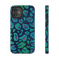 Bespattered Facade Emerald Leopard Impact-Resistant Case