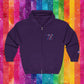 Bespattered Facade Protect the Dolls LGBTQ+ Pride Trans Support Embroidered Full-Zip Hoodie
