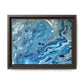 Bespattered Facade Blue Marble Framed Canvas Art Print | 3 Frame Colors | Multiple Sizes