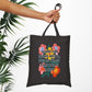 Bespattered Facade "Sorry for Being Weird" Floral Canvas Tote Bag Reusable Carryall
