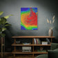 Bespattered Facade Fluid Art Abstract Painting Stretched Matte Canvas Art Prints | Multiple Sizes