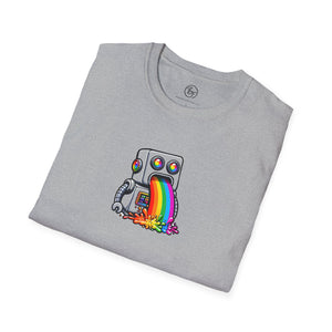 "BTS at Bespattered Facade" Rainbow Robot Unisex Softstyle T-Shirt