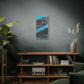 Bespattered Facade Fluid Art Abstract Painting Stretched Matte Canvas Art Prints | Multiple Sizes