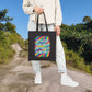 Bespattered Facade Rainbow "Lobotomy" Canvas Tote Bag Reusable Carryall