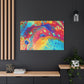 Bespattered Facade Rainbow Galaxy Stretched Matte Canvas Art Prints | Multiple Sizes