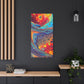 Bespattered Facade Fluid Art Abstract Painting Stretched Matte Canvas Art Prints | Multiple Sizes