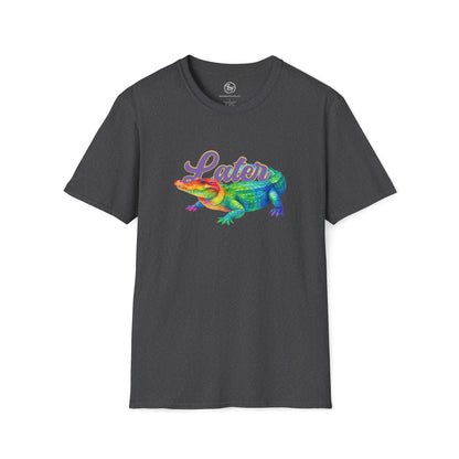 Bespattered Facade "Later Gator" Rainbow Alligator Unisex Softstyle T-Shirt