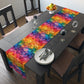 Bespattered Facade Rainbow Ink Dots Table Runner (2 sizes)