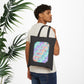Bespattered Facade Rainbow "Self Improvement" Canvas Tote Bag Reusable Carryall