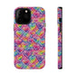 Bespattered Facade Rainbow Graffiti Hearts Impact-Resistant Case