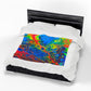 Bespattered Facade Rainbow Velveteen Plush Blanket | 3 Sizes
