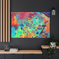 Bespattered Facade Rainbow Rings Stretched Matte Canvas Art Prints | Multiple Sizes