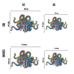Colorful Octopus - Wooden Jigsaw Puzzle