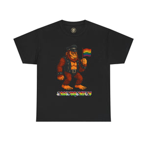 Sassysquatch Graphic Tee – Funny Bigfoot Pride Shirt – LGBTQ Leather Bear T-Shirt – Gildan 5000 Unisex Cotton Tee